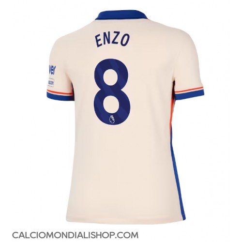 Maglie da calcio Chelsea Enzo Fernandez #8 Seconda Maglia Femminile 2024-25 Manica Corta